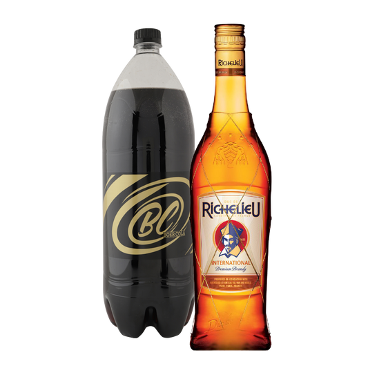 Richelieu International Premium Brandy 750ml & Boer Cola 2L